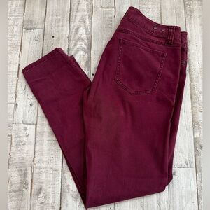 CAbi Women's Burgundy Straight Leg Jeans